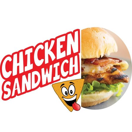 SIGNMISSION Safety Sign, 9 in Height, Vinyl, 6 in Length, Chicken Sandwich D-DC-8-Chicken Sandwich